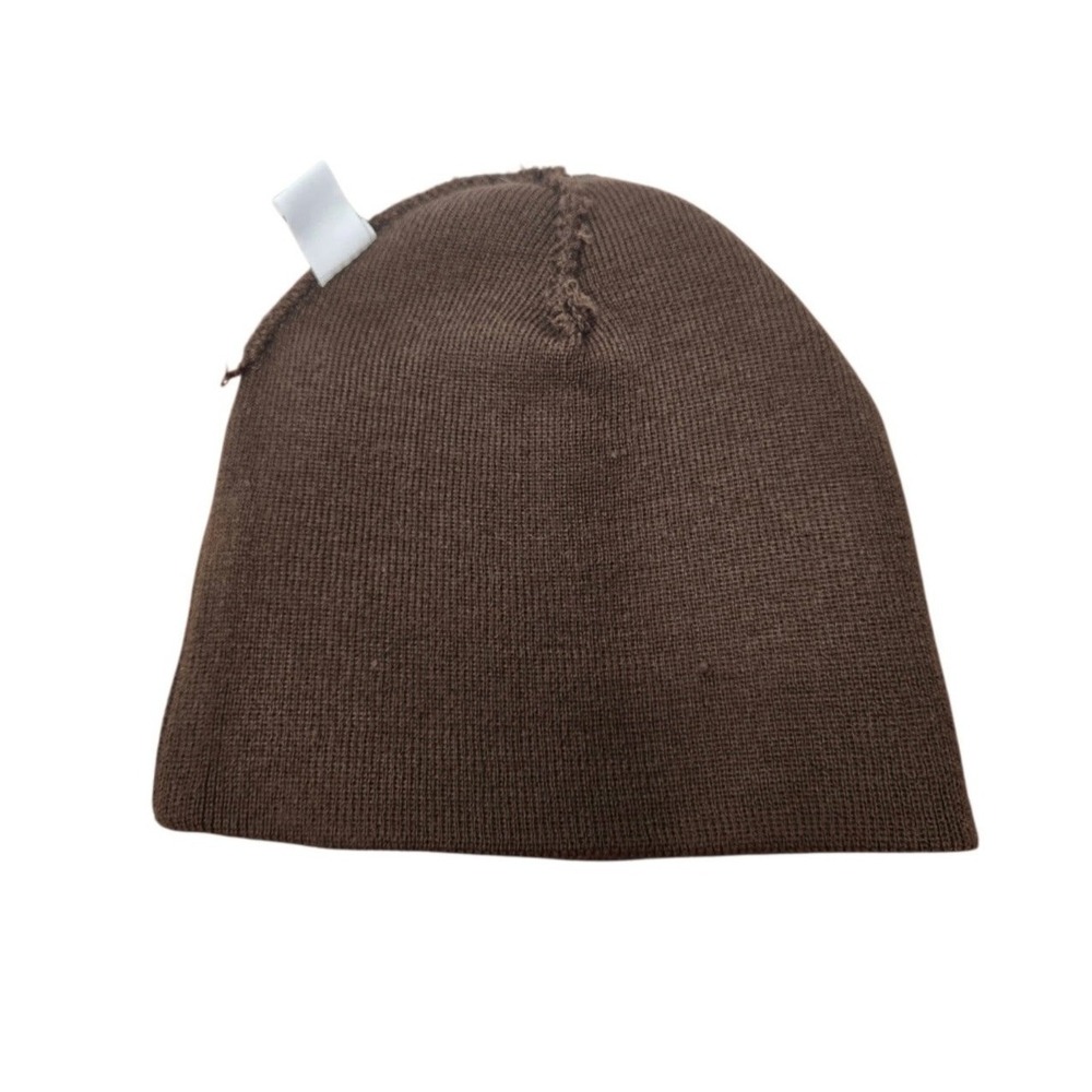 Vintage Y2K Baby Phat Kimora Lee Simmons Embroidered Cat Logo Brown Beanie Hat - Picture 6 of 8
